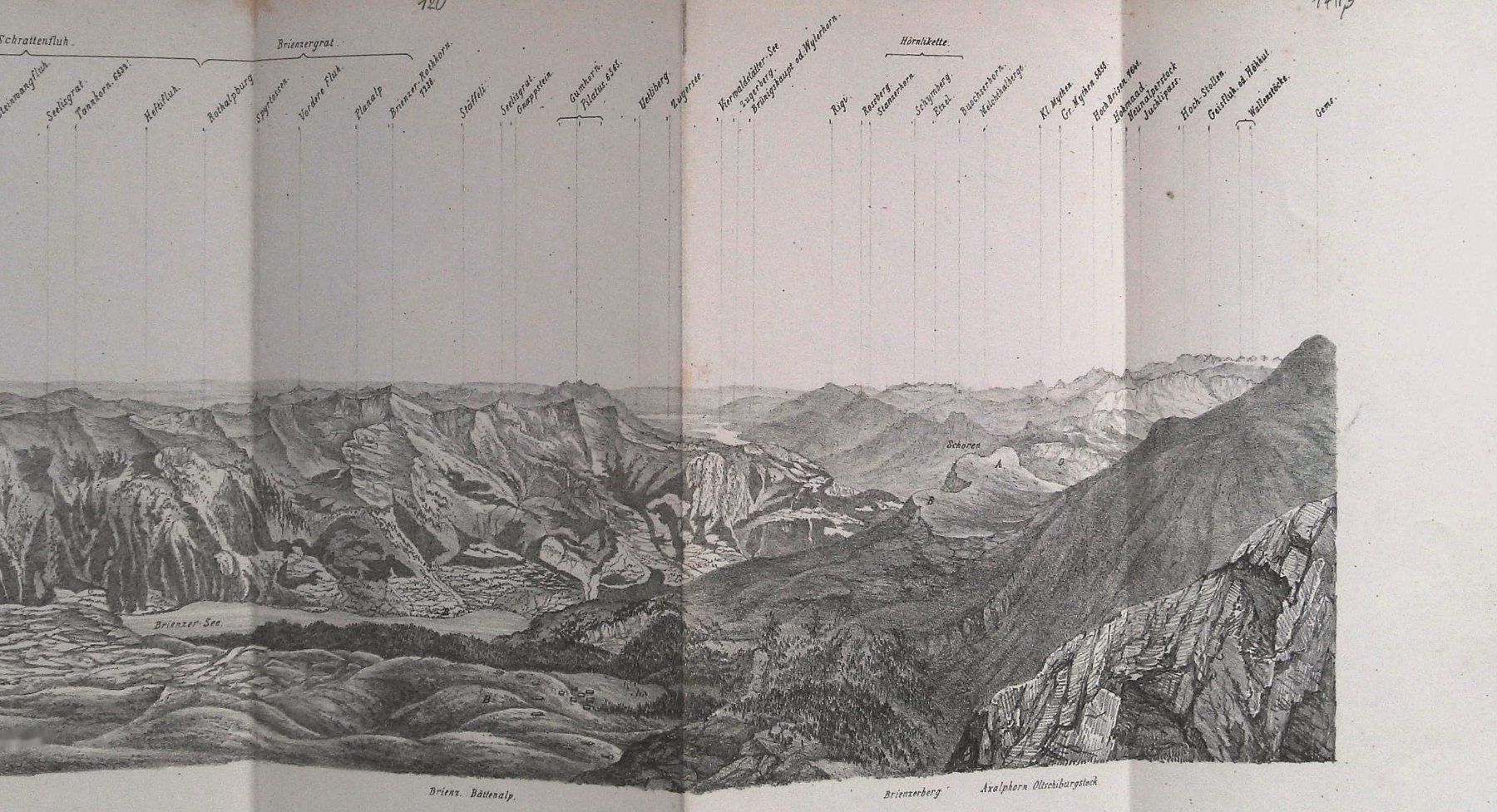 Incisioni: Faulhorn Litho-Panorama von Dill selten – Usato da Rafz venduto da booksell 1
