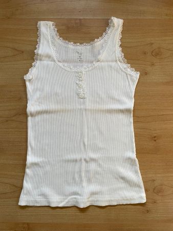 Ärmelloses Top, weiss, M, Baumwolle, neu