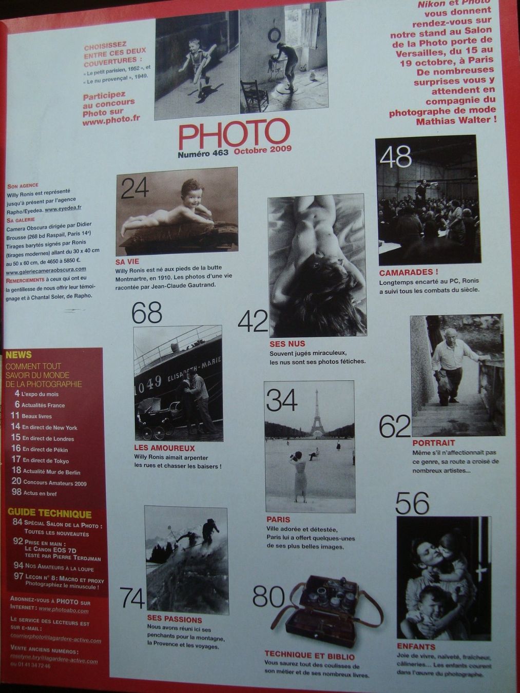Riviste & Magazine: Tout l'oeuvre de Willy Ronis – Usato da Fribourg venduto da ruswil007 1