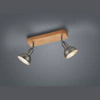 Deckenleuchte, Holzoptik, 33 cm x 20 cm