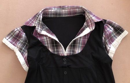 Jolie T'shirt à carreaux d'été, taille S