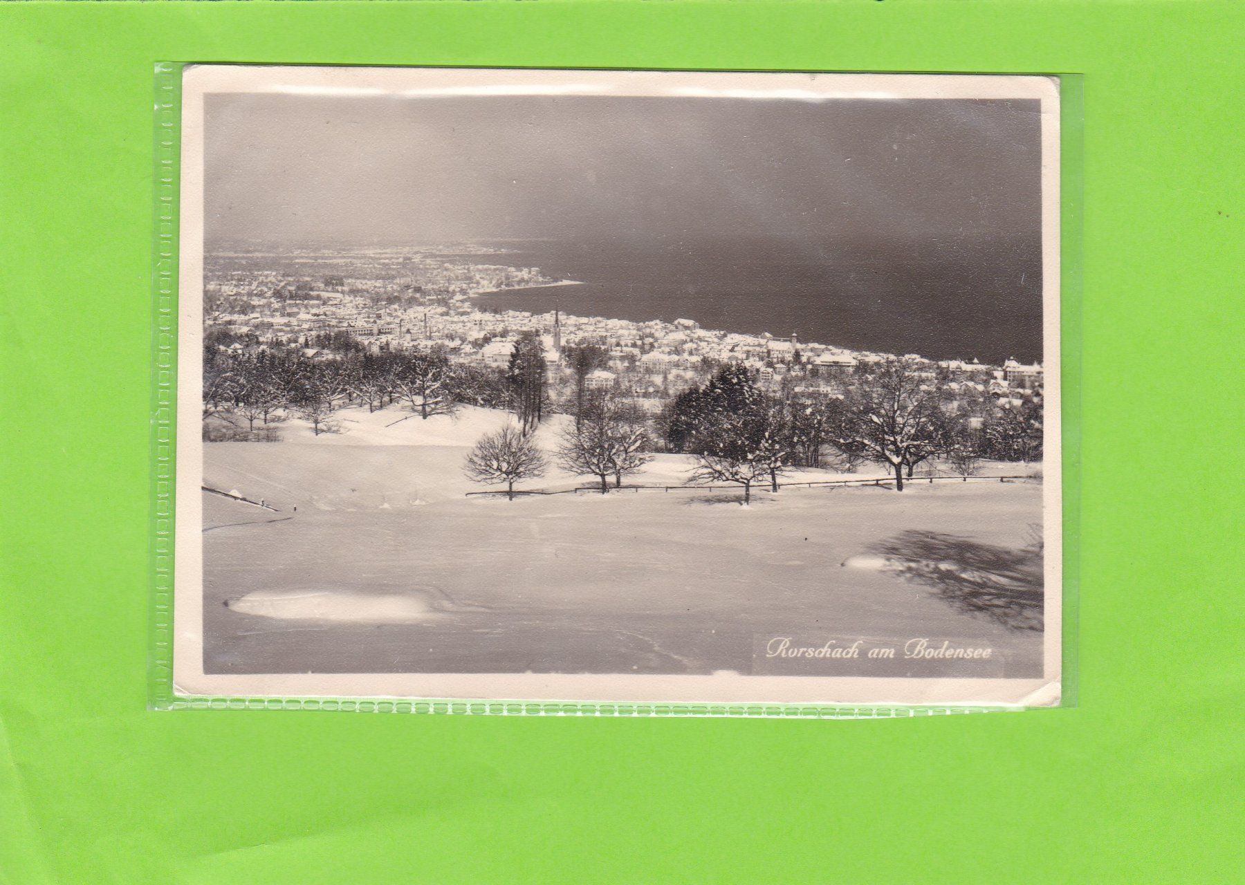 Cartoline postali: Rorschach am Bodensee mit Schnee – Usato da St. Peterzell venduto da neckertal
