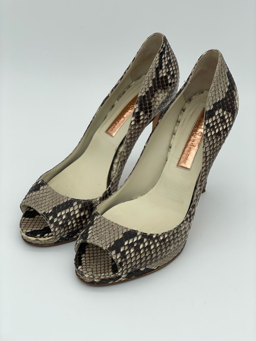 Damenschuhe: Rupert Sanderson Python Peep Toe Pump EU 38 Mehrfarbig – Gebraucht aus Zürich von shoe_shop 2