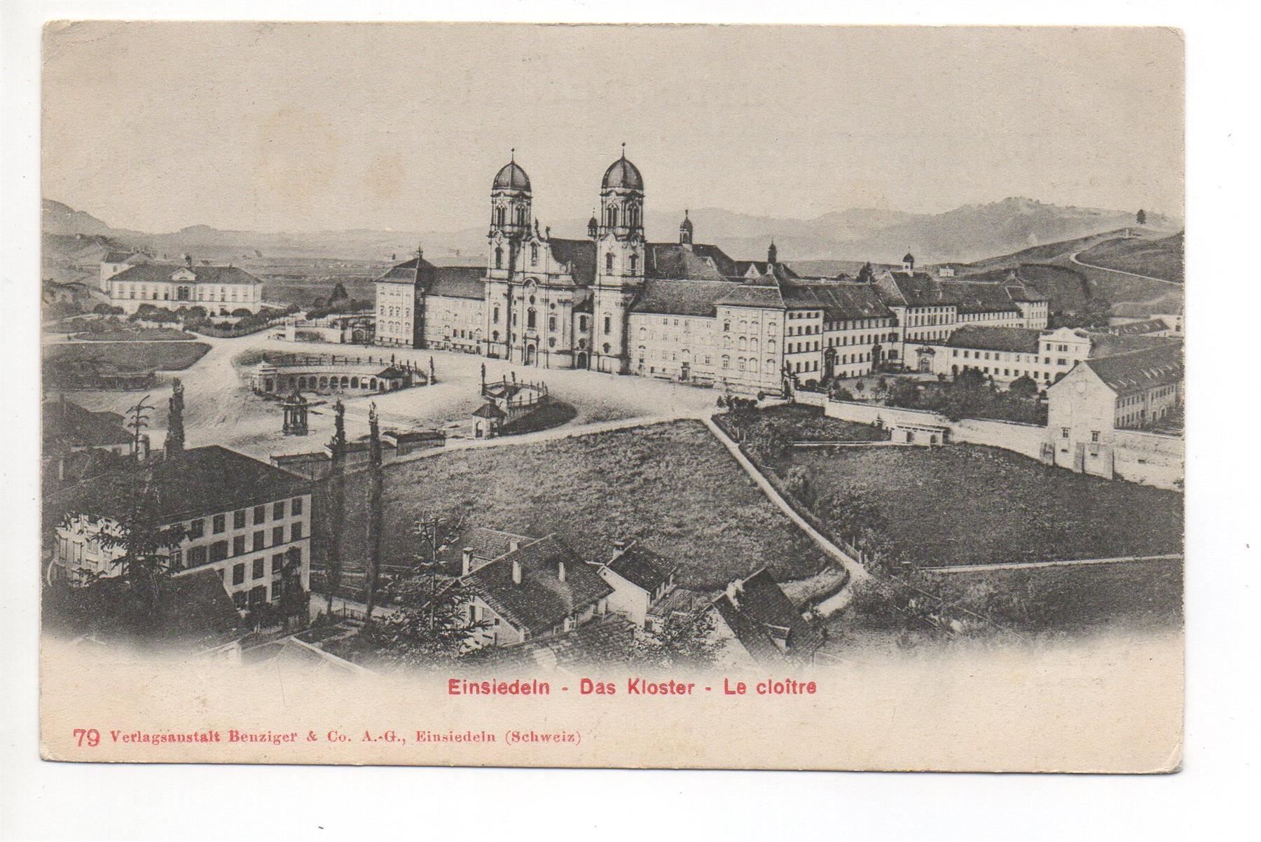Ansichtskarten: EINSIEDELN Das Kloster, Le cloître – Gebraucht aus Jona von philajona