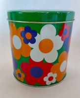 Blechdose 70er Jahre "Blumen" Grün ab Fr. 8.-