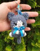 Amigurumi Schlüsselanhänger mit Katze Neu handmade