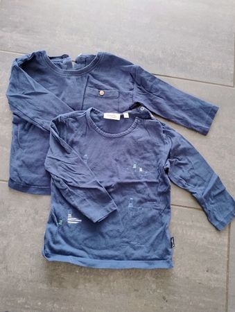 2er Set Langarmshirts, Gr. 80, dunkelblau