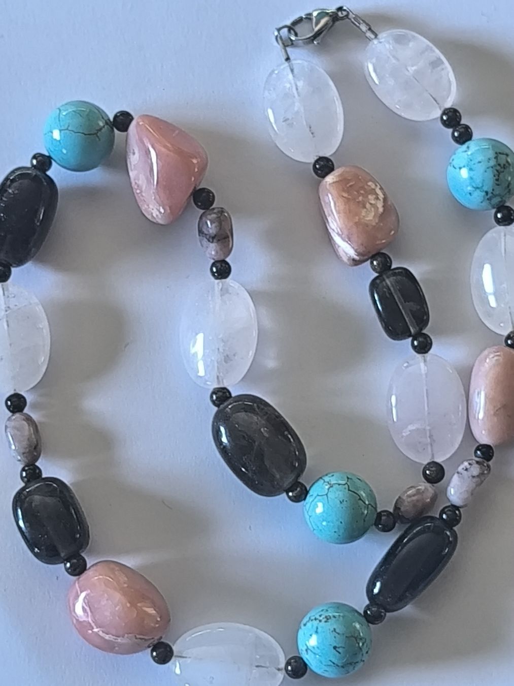Catenine: Tolle Steinkette mit Andenopal etc – Nuovo (secondo la descrizione) da Schaffhausen venduto da gab_v5qf