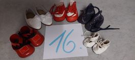 5Paar Puppenschuhe 
