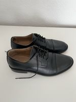 schwarze Leder Businessschuhe (handgefertigt) - Vero Cuoio