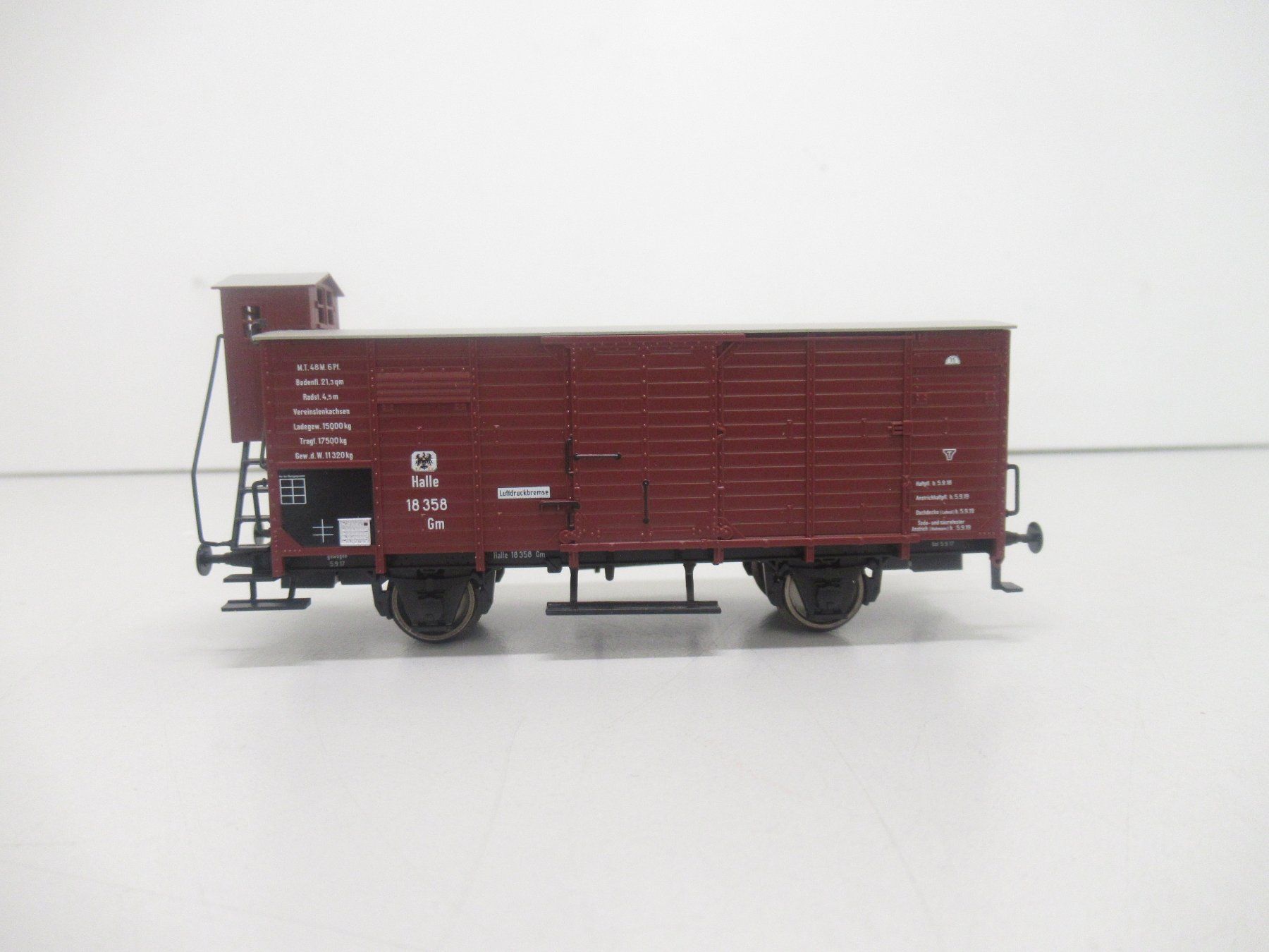Fleischmann Modelleisenbahnen: Fleischmann 5366 01 gedeckter Güterwagen Preussen DC GS H0 – Gebraucht aus Basel von mhmarken 2