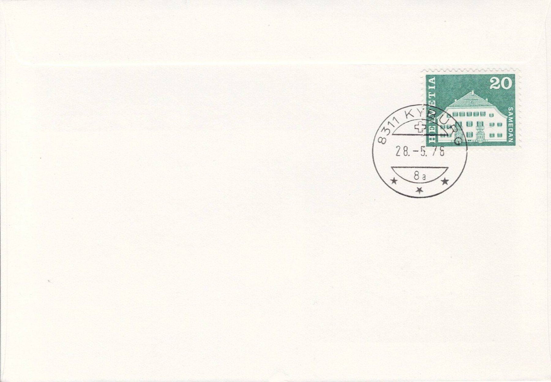 Tutti i francobolli: Pro Patria 1976 Vier Sonderbriefe mit Ersttagsstempel – Usato da Sevgein venduto da WHaelmi 5