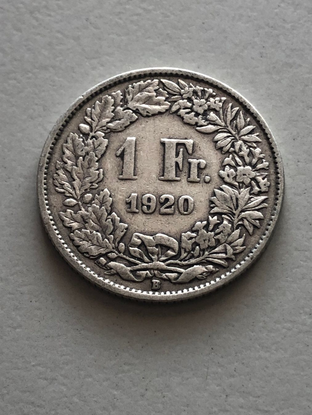 Alle Münzen: 1 Fr. 1920 – Gebraucht aus Schötz von Odpa