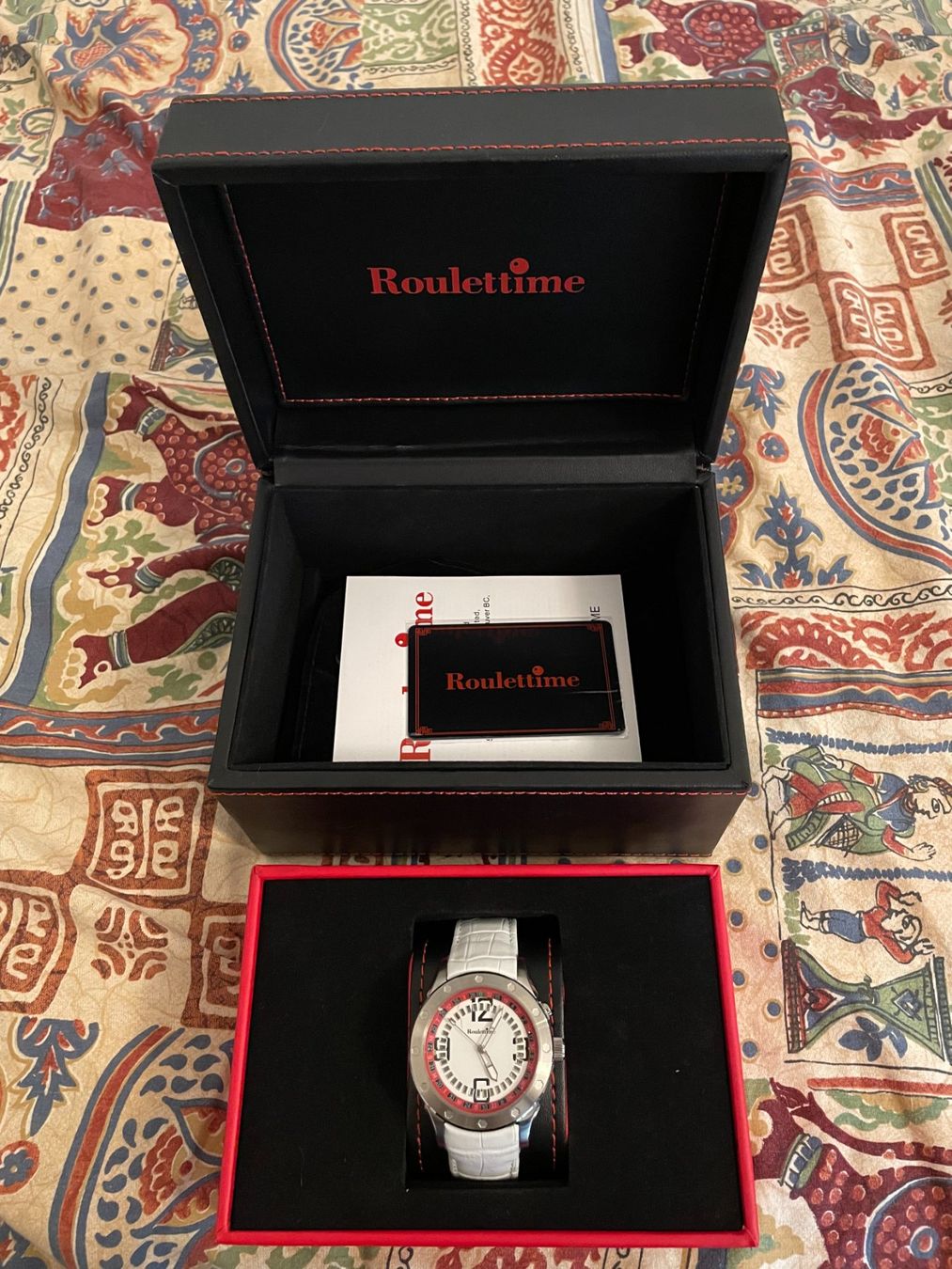 Orologi: Roulettime (White Leather Strap) – Nuovo e nell'imballaggio originale da Chiasso venduto da Er_Mon 5