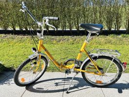 Resalb Faltrad, Vintage Velo, gelb, 3 Gang Nabenschaltung