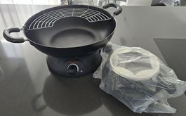 Bimar Elektro-Wok mit Fondue-Set, neuwertig