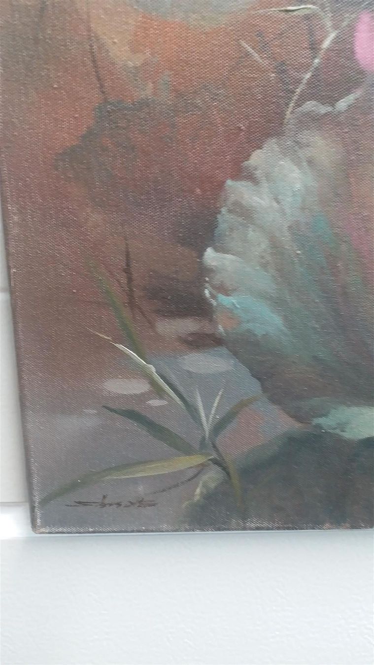 Gemälde: Busdee "Lotus Blume" Gemälde Original – Gebraucht aus Zürich von Galerie-Kunst 1