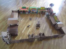 Village du Far West en bois : Fort Eduard Henry (vintage)