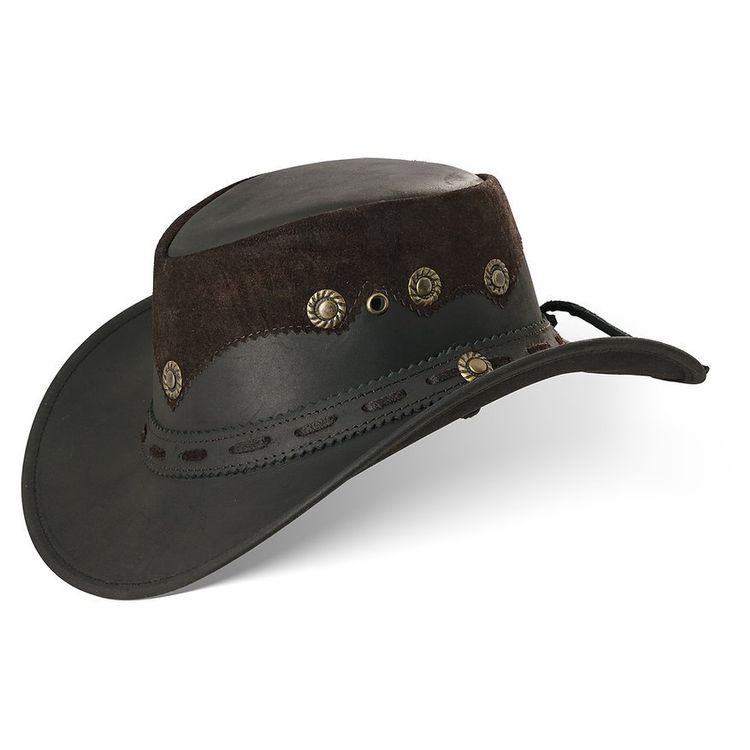 CHGCRAFT Cowboy Hut Bands 2er Set - Western Leder Hutbänder Mit Verschluss