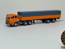 Wiking Mercedes 2223 Langpritschen Sattelzug m.Papiereinlage