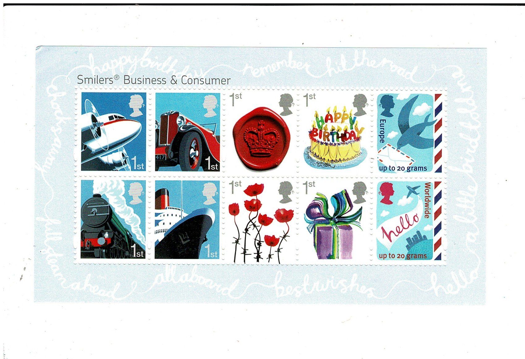Alle Briefmarken: UK best wishes ... 1 KB ** – Neu (gemäss Beschreibung) aus Lausanne von Whorvath