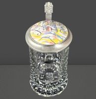 🍻 Seltener Feldschlösschen Bierkrug mit Zinndeckel 🍻
