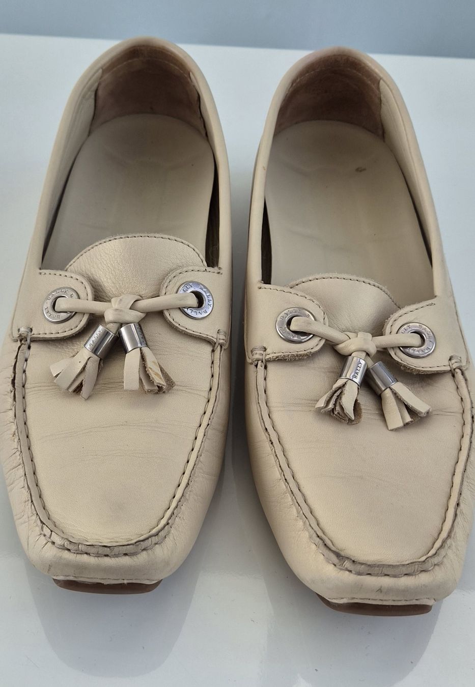 Bally Scarpe da donna: Bally Mokassins beige Leder Grösse 39.5 – Usato da Rapperswil SG venduto da lemiii