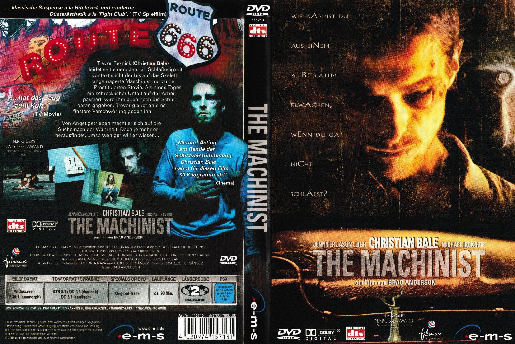 Tutti i DVDs: DVD - The Machinist – Usato da Langnau am Albis venduto da MediaRescuerKeLoX