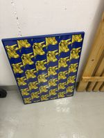 Tableau vache bleu et jaune 