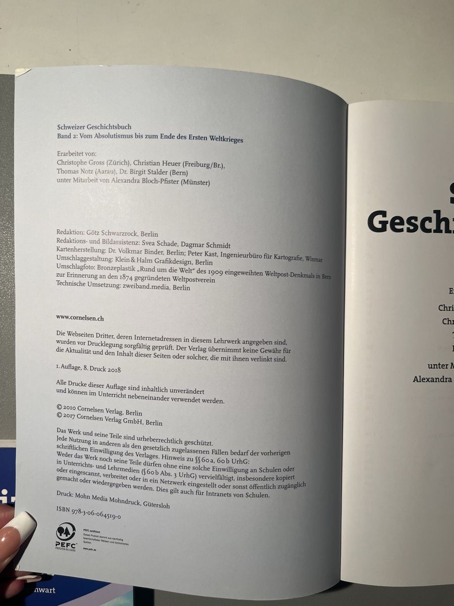 Libri: Schweizer Geschichtsbuch 1 2 3|4 Cornelsen Set 3 Bände – Usato da Oberschrot venduto da len_pl59 4