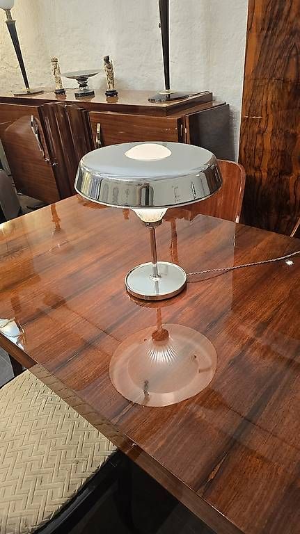 Lampade: Lampe art deco chromé et verre – Usato da Mollens VD venduto da espritartdeco 2