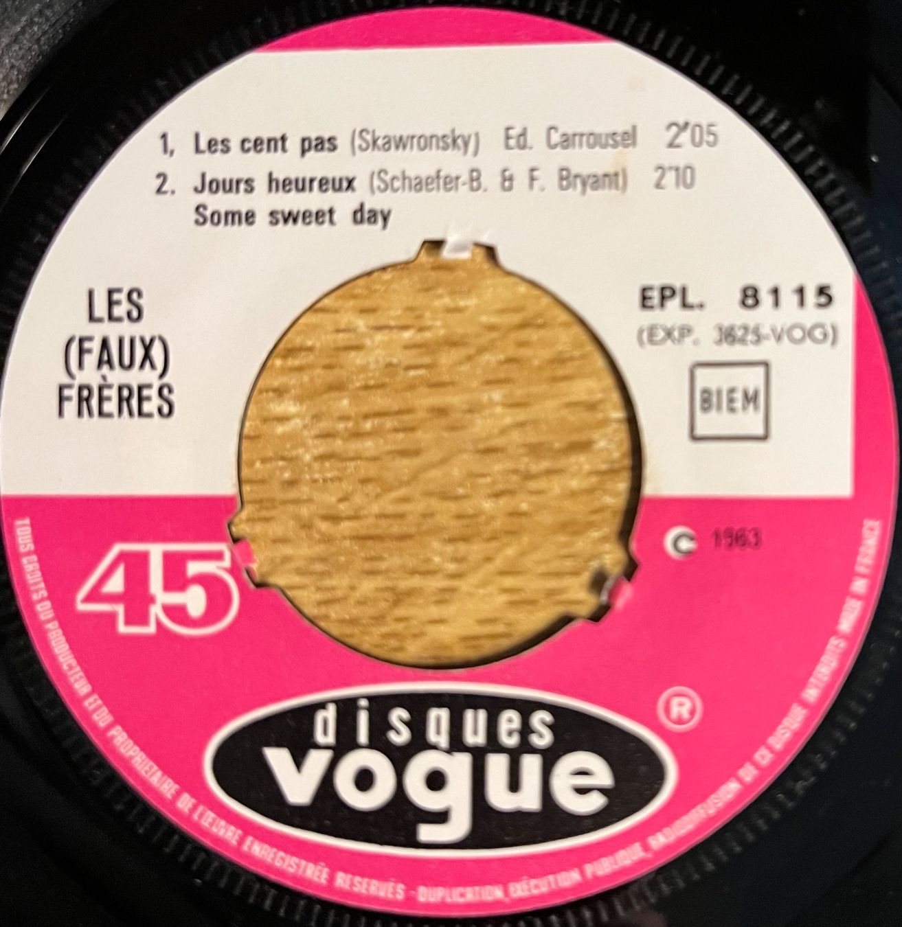 Dischi in vinile: LES "FAUX" FRÈRES - QUINZE ANS – Usato da Bussigny venduto da vinyl-pas-cher 3