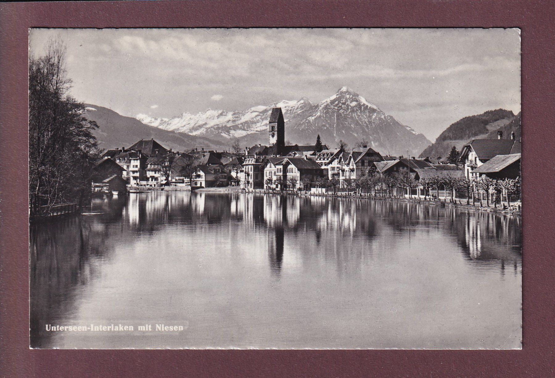 Ansichtskarten: Interlaken - UNTERSEEN - Niesen – Gebraucht aus Pully von nicecards