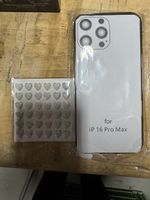 Coque iPhone 16 Pro Max + stickers coeurs - Neuf!