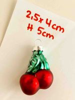 Weihnachtskugel Kirschen Glas neu 5 cm