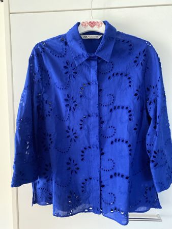 Bluse Zara Sommer Gr. XL Royal  Sehr schön  