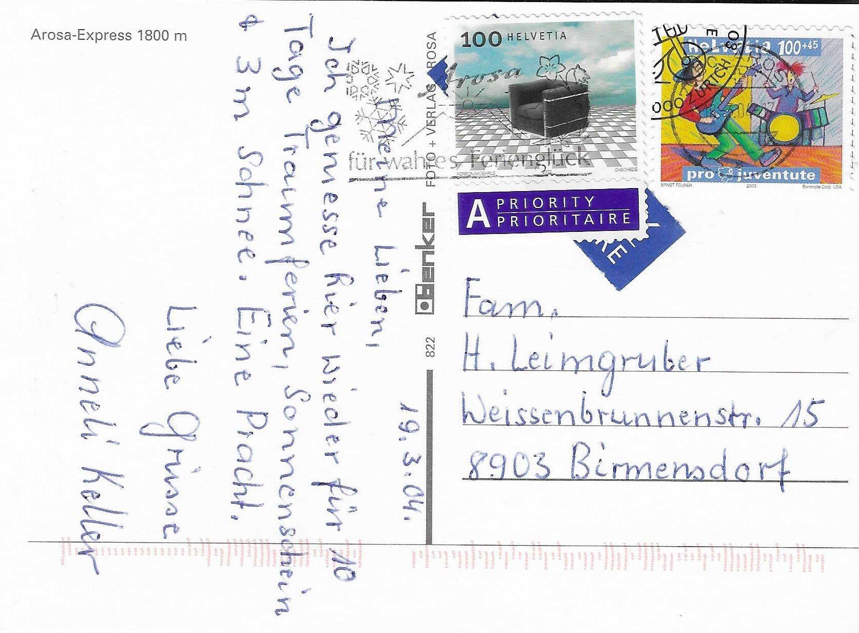 Cartes postales: Arosa-Express – D'occasion à Rothrist par Stranglehold 1