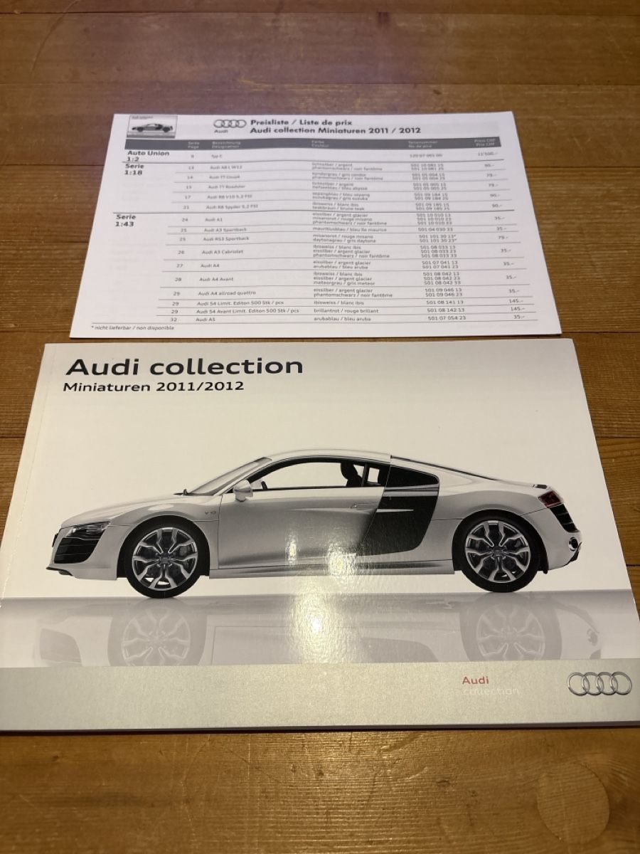 Audi Documenti: Audi Modelle Miniaturen 2011/2012, Prospekt – Nuovo (secondo la descrizione) da Freienstein venduto da Golfbueb