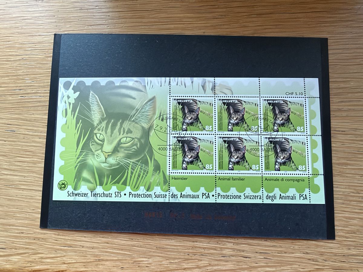 Alle Briefmarken: 3 Kleinbogen Tiere 7.9.2004  Basel  – Neu (gemäss Beschreibung) aus Murgenthal von Tina_4055 2