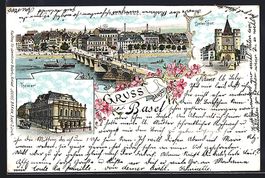 Litho Basel, Gesamtansicht Klein-Basel, 