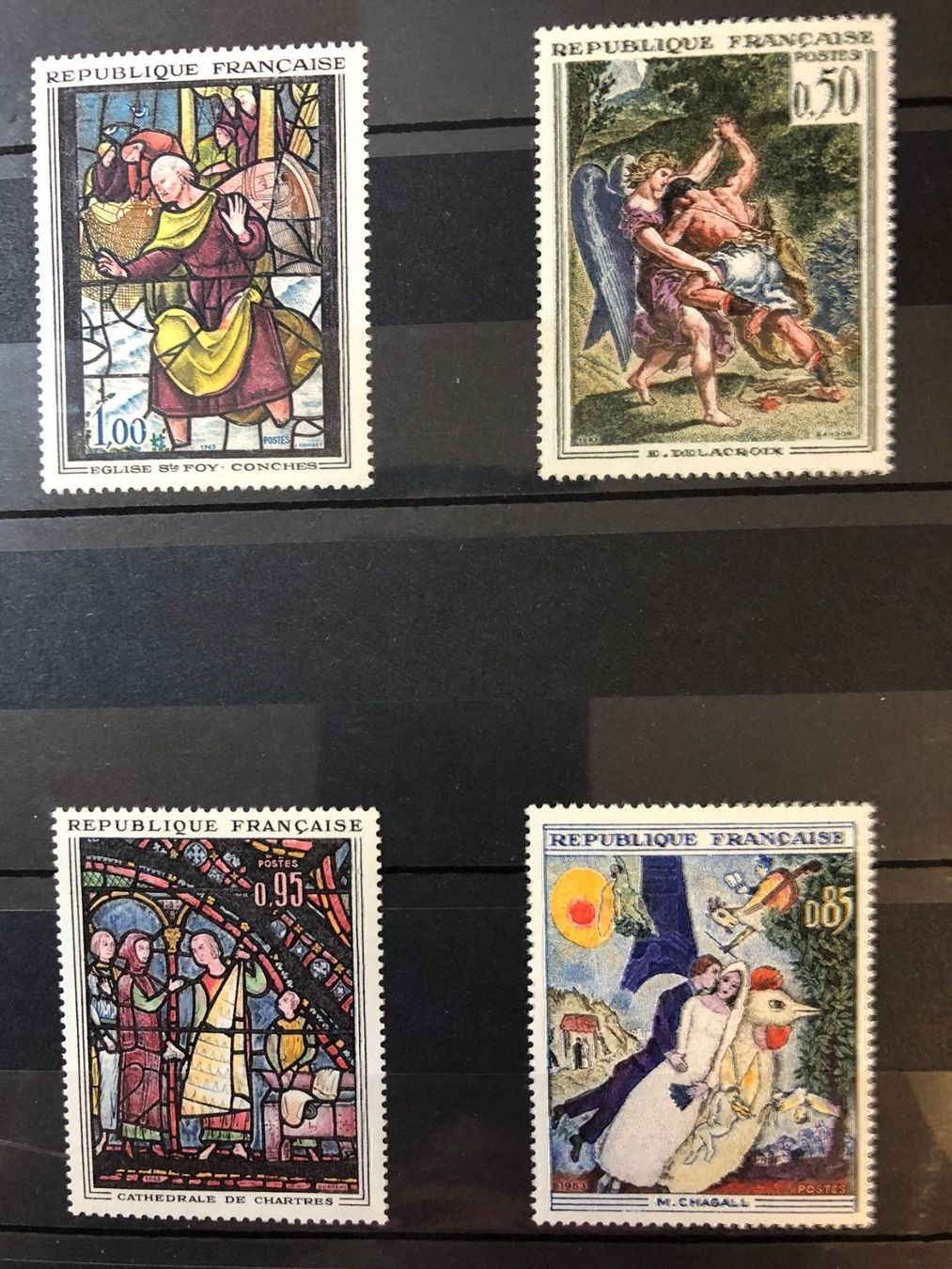 Tutti i francobolli: Musée Imaginaire 1963 4 tableaux neufs** – Nuovo e nell'imballaggio originale da Lausanne venduto da ffhoud