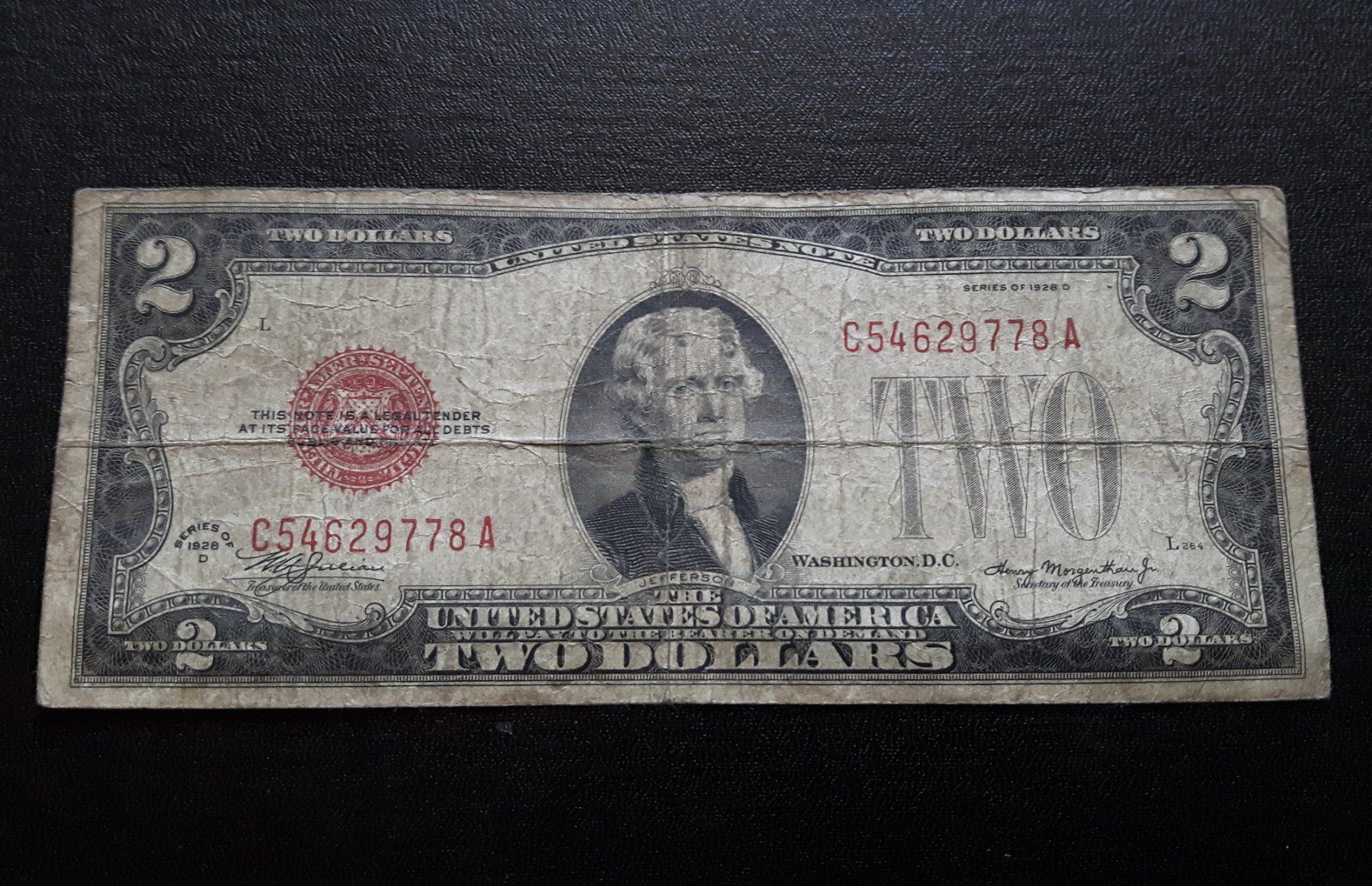 Banconote: 2$ USA 1928 – Usato da Zürich venduto da brinkosos