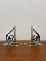 2x vintage Buchstütze Aluminium Spirale Buchstützen 1960er