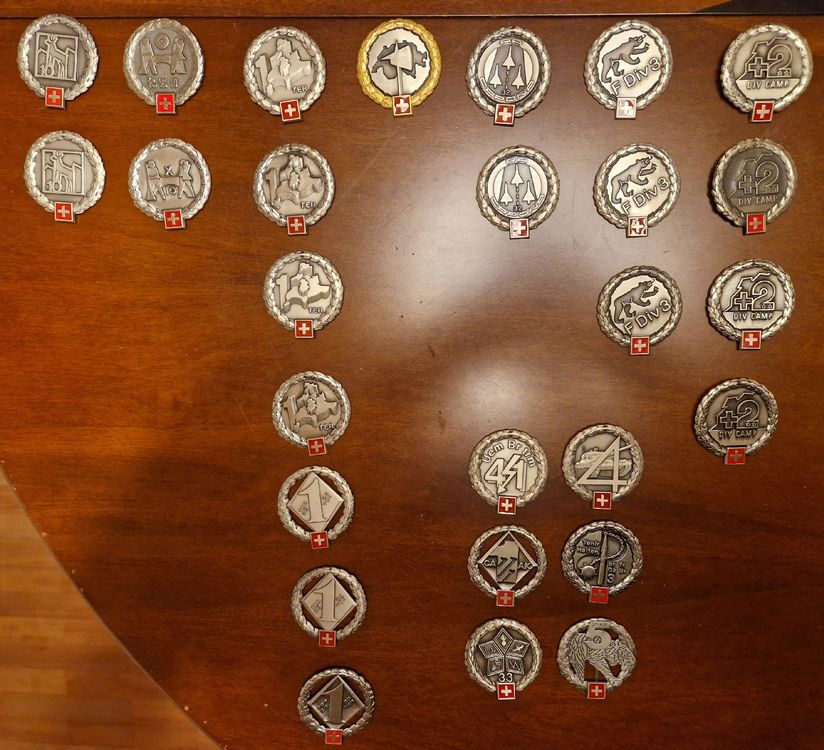 27 insignes de béret Armée Suisse (Gebraucht) in Orvin für CHF 50 – mit ...