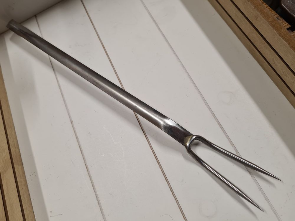 Landmann Grillgabel Selection - Edelstahl Grillzubehör 51cm Silber