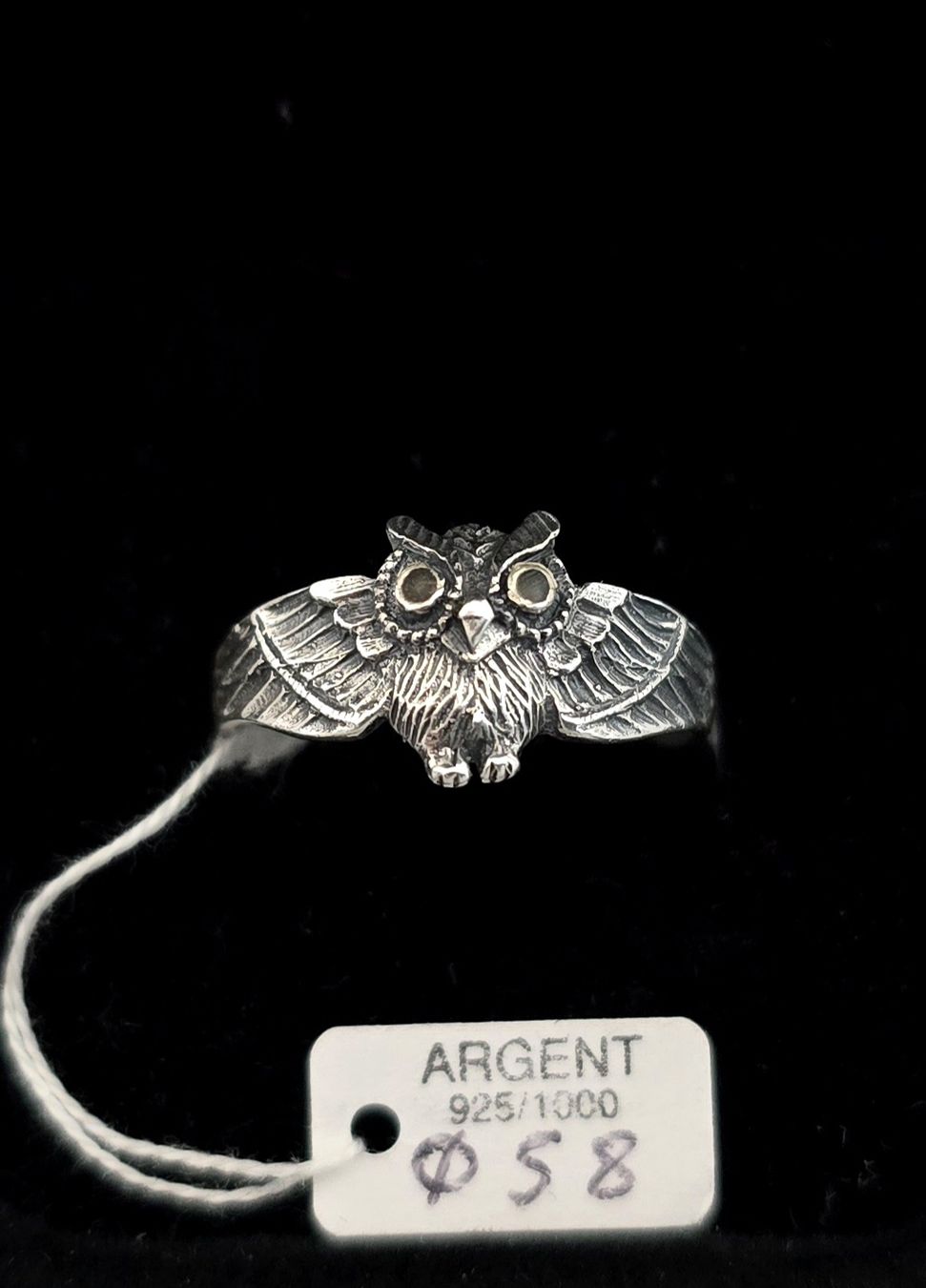 Ringe: Vintage Ring Styl Native "Silberne Eule"  925 Silber – Gebraucht aus Basel von ALEXANDER4056