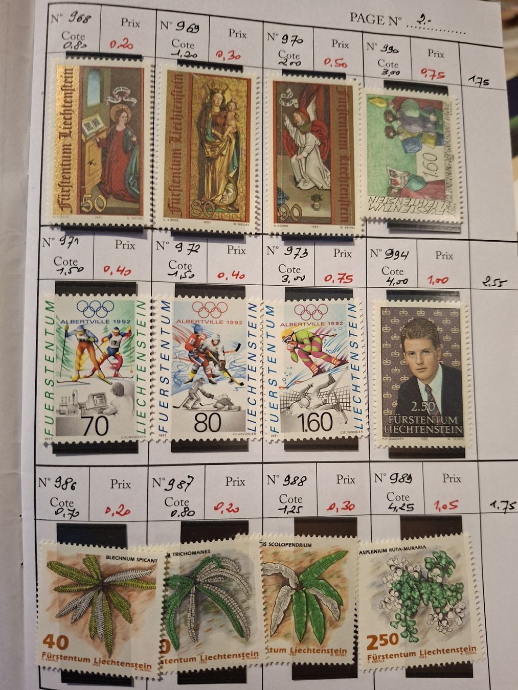 Tutti i francobolli: Liechtenstein Kleines Händlerbuch 1981 - 1997 – Usato da Balgach venduto da SIMEON27 6