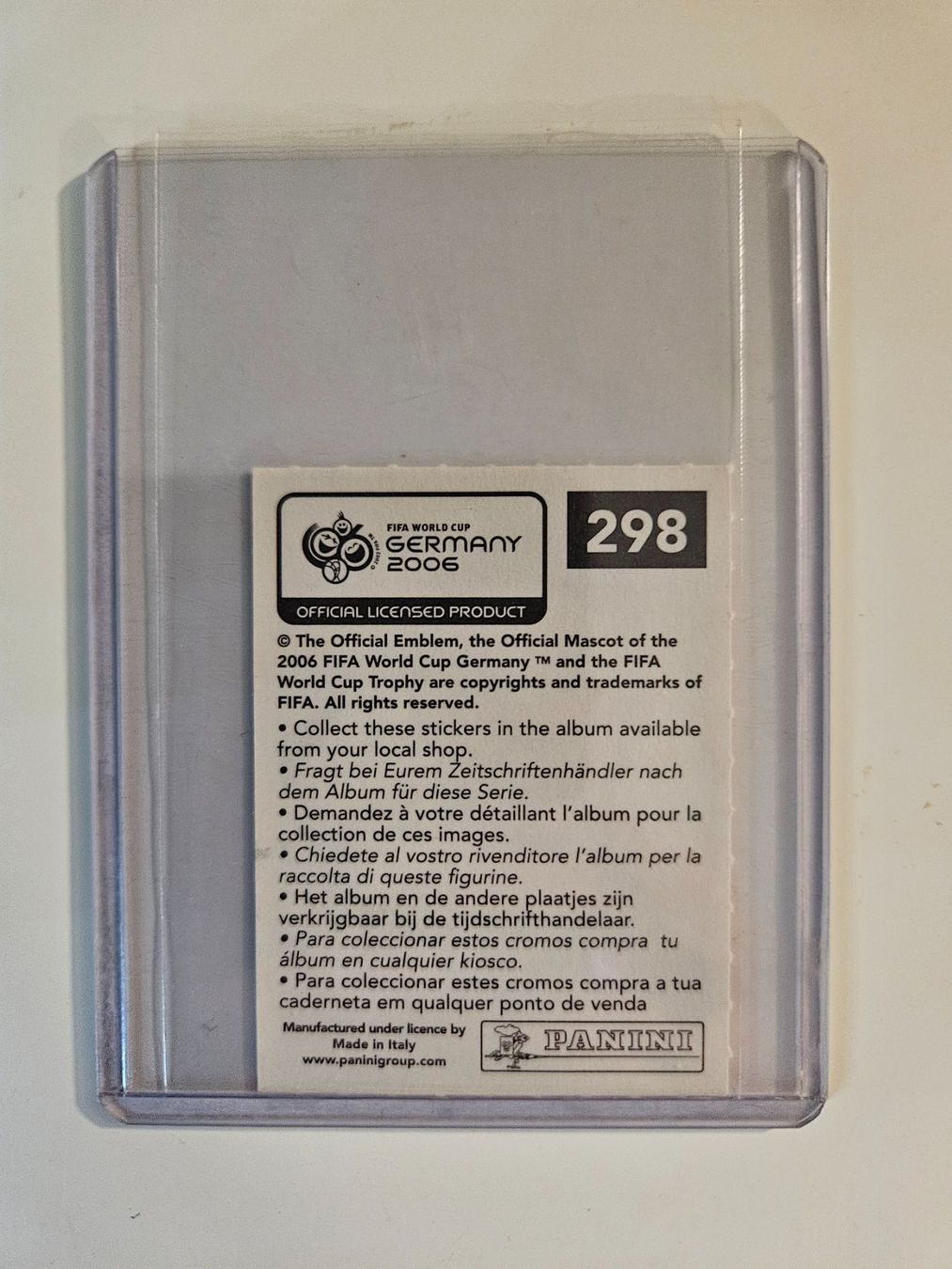 Panini Carte collezionabili: Panini originale WM 2006 Cristiano Ronaldo – Usato da Morbio Inferiore venduto da vin_fdj2 1