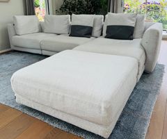 Natuzzi Ecksofa XXL mit Hocker – zum Reinfläzen gemacht