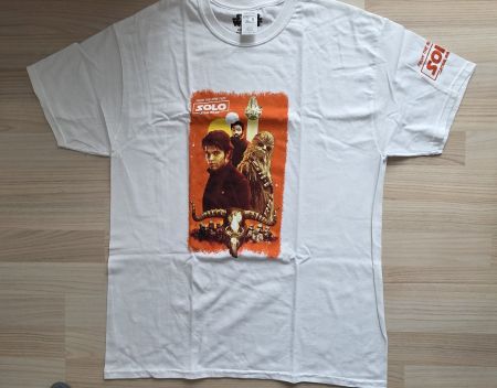 Star Wars T-Shirt SOLO, neu, mit Sticker und Button Badges